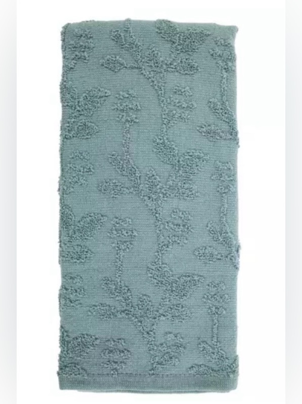 Light Blue Embossed Floral Kitchen Towel - Unbranded - Picture 2 of 5